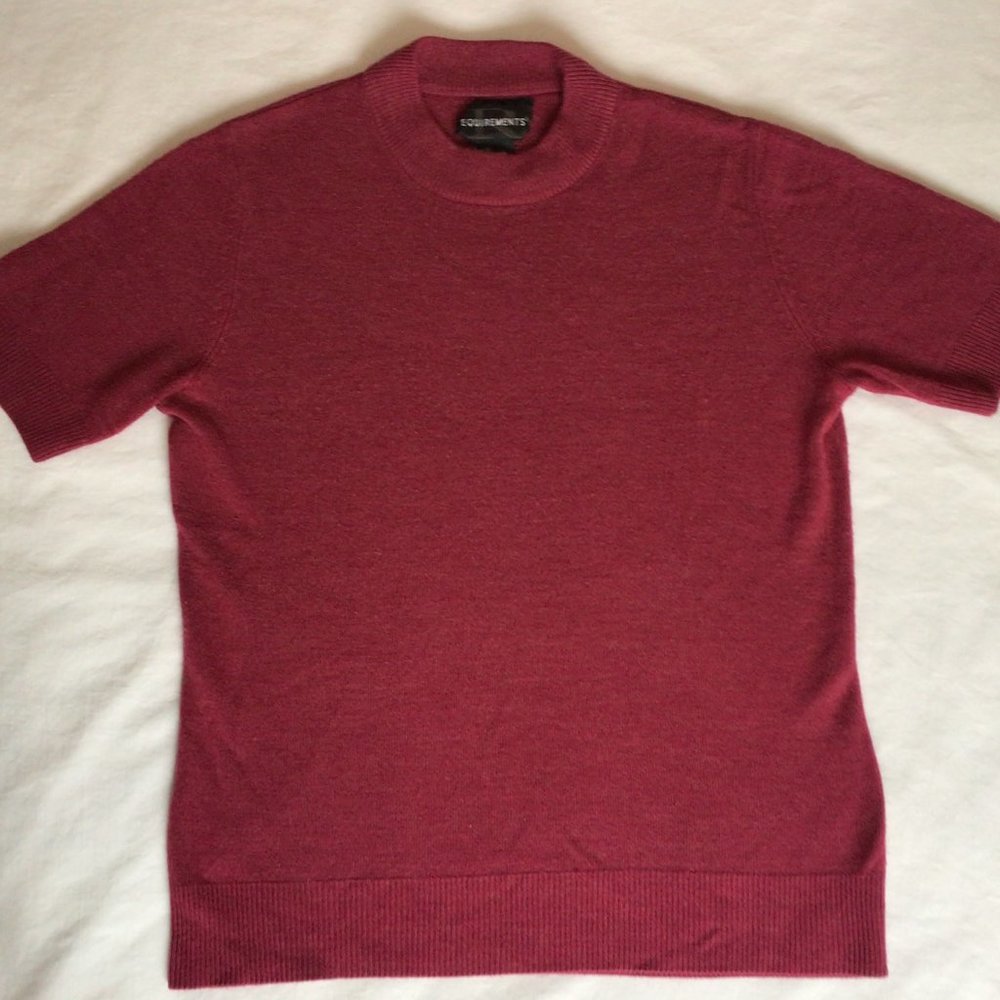 Requirements - Mauve short sleeve crew neck pullover sweater - Picture 1 of 4